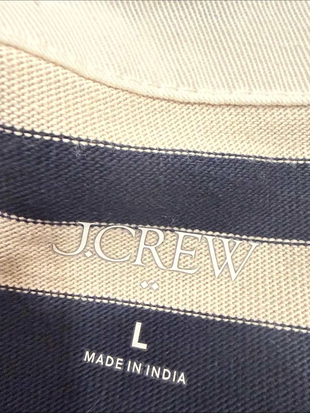 J.Crew polo rugby long sleeve shirt size large.